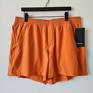 NWT LULULEMON RINS Orange Pace Breaker Shorts 5" Linerless Men's XXL